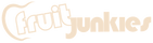 Logo fruitjunkies in beige