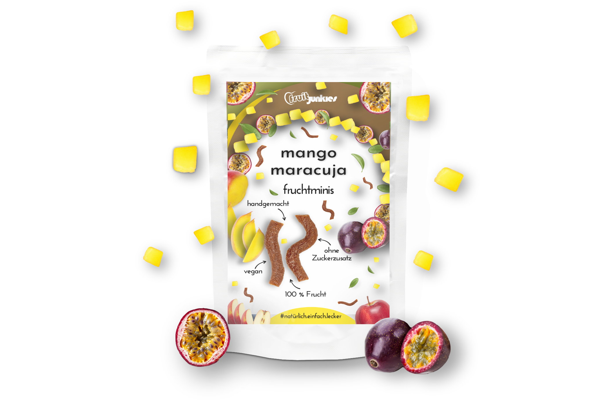 20g Fruchtminitüte Mango Maracuja ohne Hintergrund