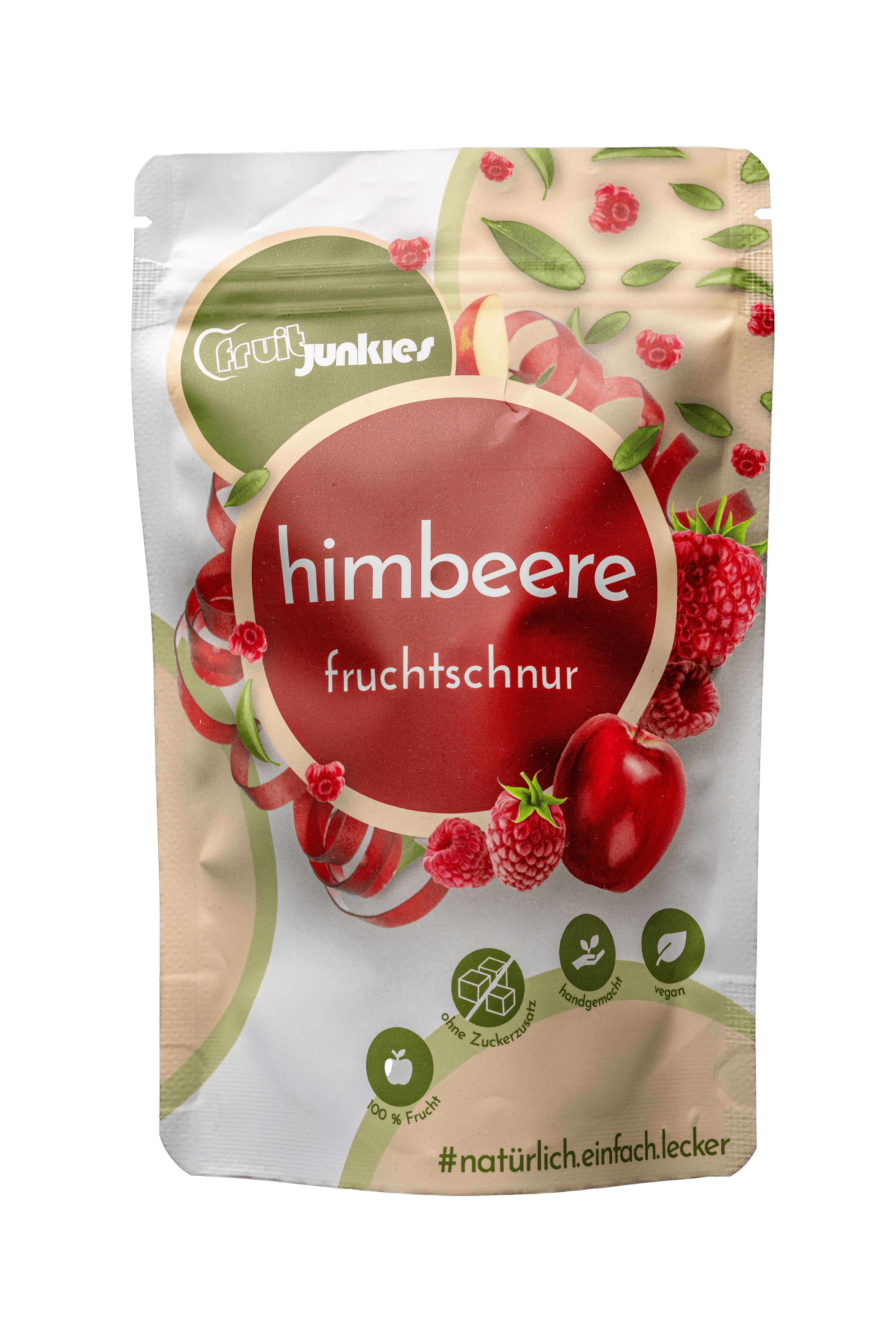 Fruchtschnur Himbeere 80g Tüte Vorderseite
